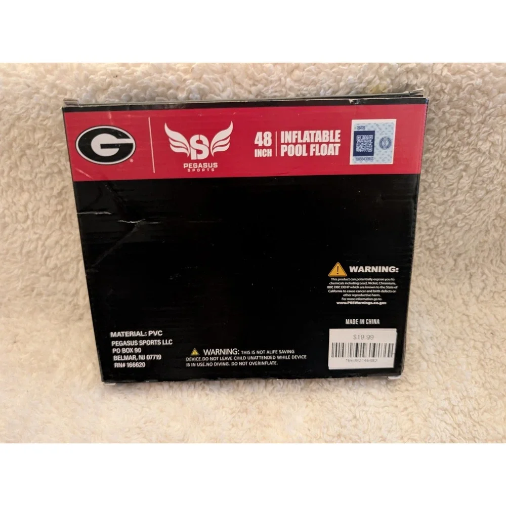 Georgia Bulldogs 48inch Inflatable Pool Float Brand New In Box